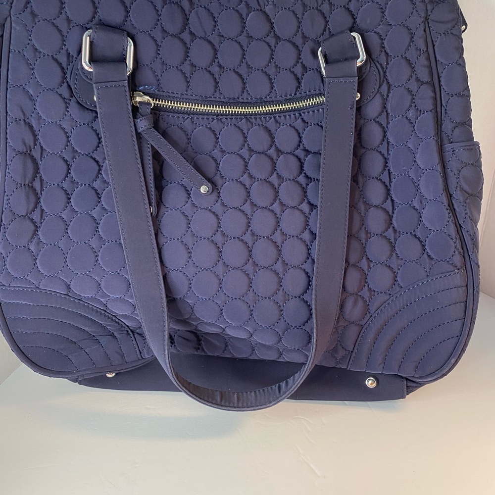 Vera Bradley Vintage Retired Navy Microfiber Tote